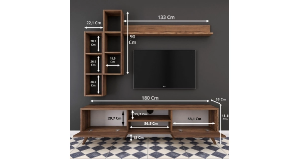 Obývací stěna WINMAR, vlašský ořech