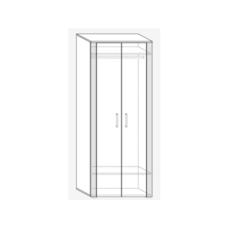 Obývací stěna WUBIN 1, craft bílý/craf tobaco/craft bílý, 5 let záruka