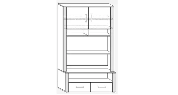 Obývací stěna WUBIN 2, dub sonoma/dub sonoma tmavý/dub sonoma