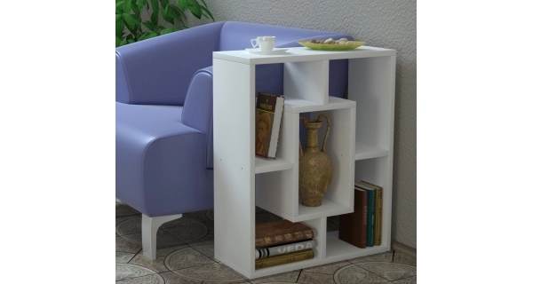 Odkládací příruční stolek GORDY, bílá