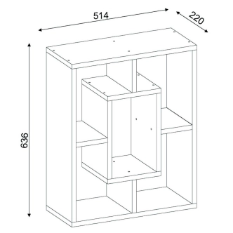 Odkládací příruční stolek GORDY, bílá