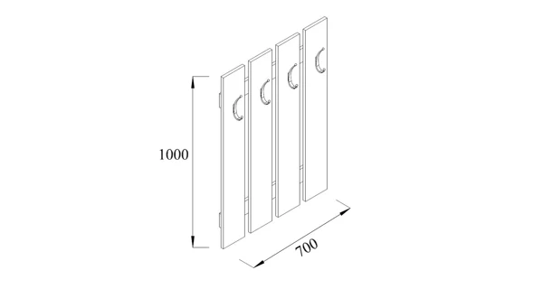 Odkládací stěna NEJBY WYATT, bílá