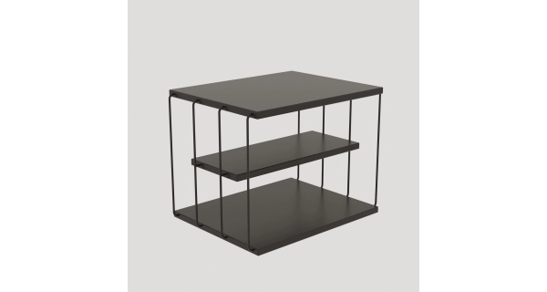 Odkládací stolek BENDER, antracit/černá