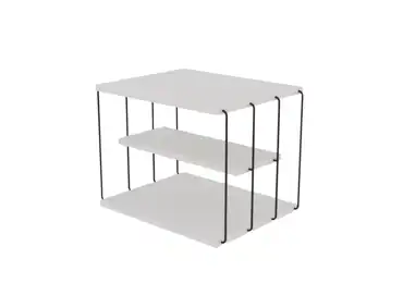 Odkládací stolek BENDER, bílá/černá