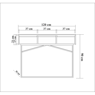Odkládací stolek BOY, vlašský ořech/černá