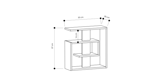 Odkládací stolek COMFORT, bílá
