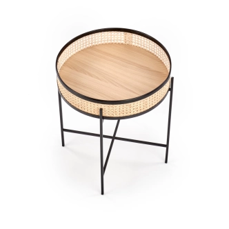 Odkládací stolek COVINA, přírodní/černá