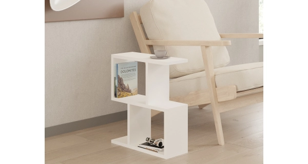 Odkládací stolek DIVIS, bílá