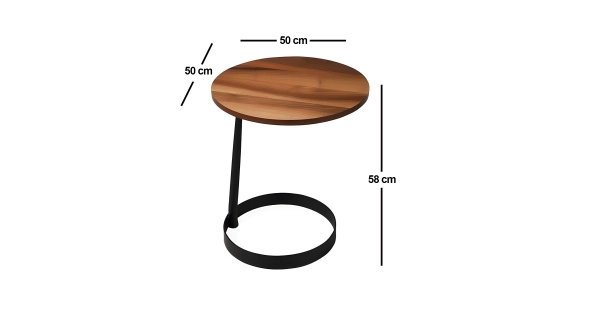 Odkládací stolek DRIDRON, vlašský ořech