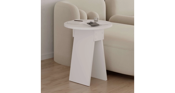 Odkládací stolek DRIFIN, bílá