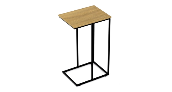 Odkládací stolek FRIFIR, divoký dub, černý kov