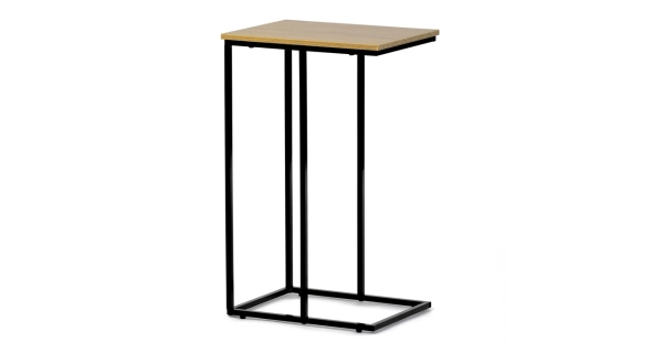 Odkládací stolek FRIFIR, divoký dub, černý kov