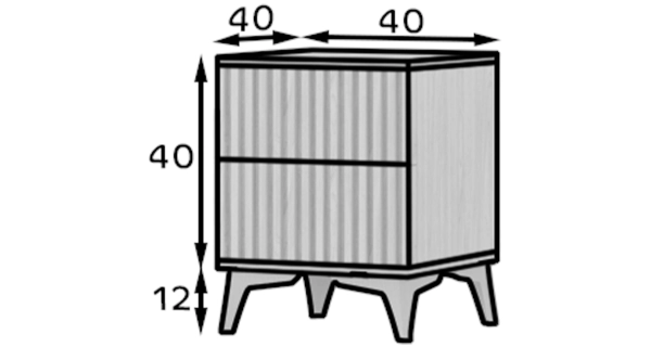 Odkládací stolek GERTRUDA, dub artisan