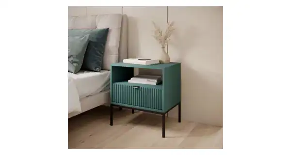 Odkládací stolek GRACIAN, zelená/černá/černá