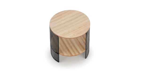 Odkládací stolek KARONA, přírodní/černá