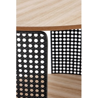 Odkládací stolek KARONA, přírodní/černá