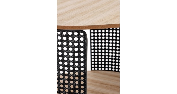 Odkládací stolek KARONA, přírodní/černá