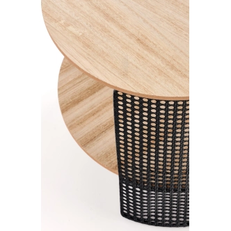 Odkládací stolek KARONA, přírodní/černá