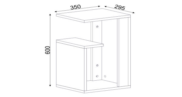 Odkládací stolek MIRAM, bílá/marble