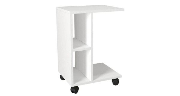 Odkládací stolek na kolečkách STOK, bílý
