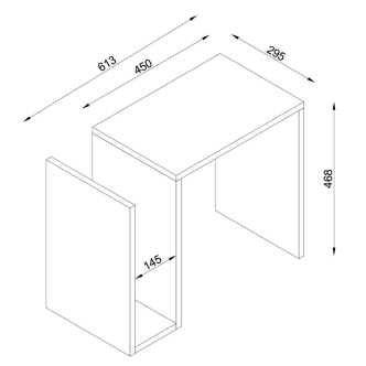 Odkládací stolek NOAMI, bílý
