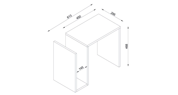 Odkládací stolek NOAMI, bílý