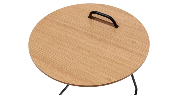 Odkládací stolek SANFO, přírodní - sada 3 ks