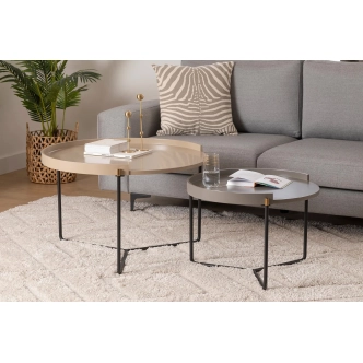 Odkládací stolek TRESOR, béžová - sada 2 ks