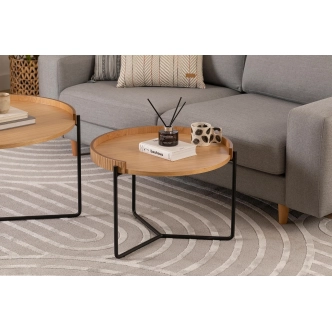 Odkládací stolek TRESOR, přírodní - sada 2 ks