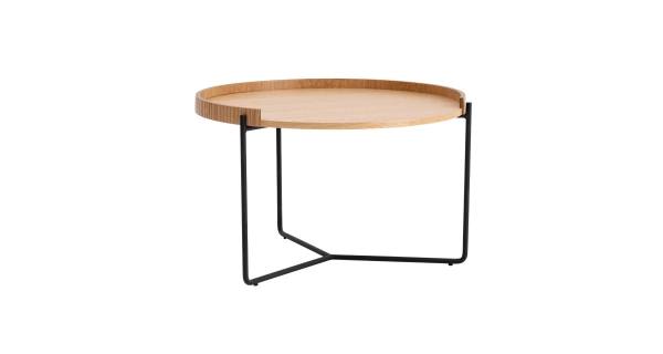 Odkládací stolek TRESOR, přírodní - sada 2 ks