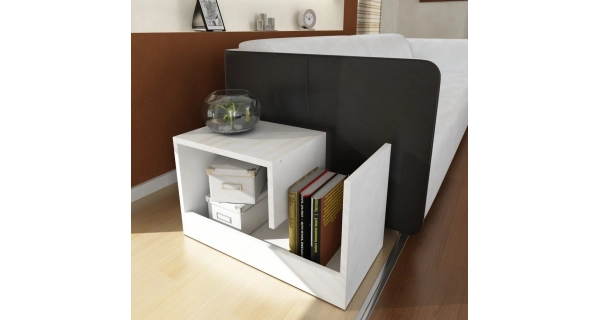 Odkládací stolek VIKA, bílý