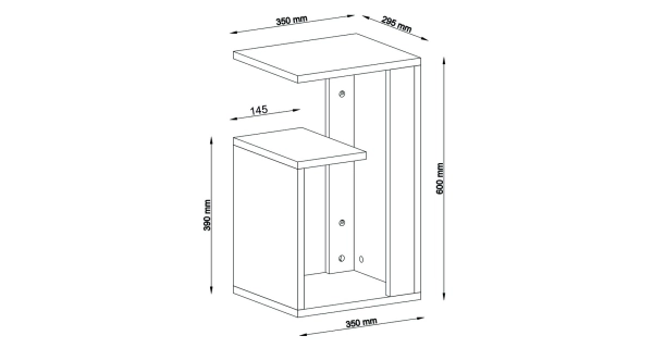 Odkládací stolek VIKA, bílý