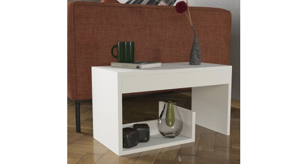 Odkládací stolek VIKA, bílý