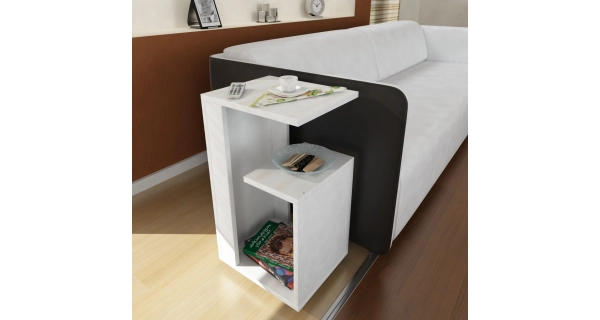 Odkládací stolek VIKA, bílý