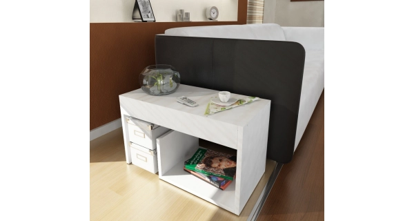 Odkládací stolek VIKA, bílý