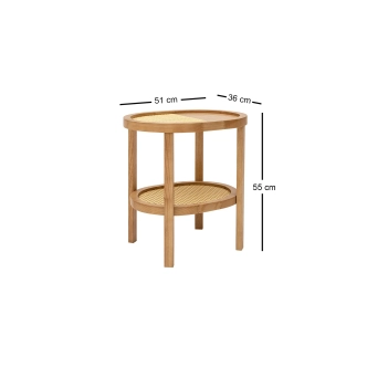 Odkládací stolek ZALNOR typ 3, přírodní