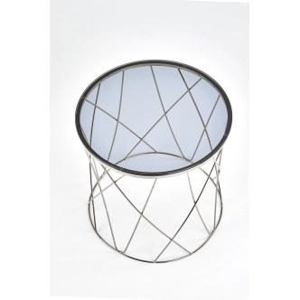 Odkládací stolek ZIGOTI, kouřové sklo/chrom