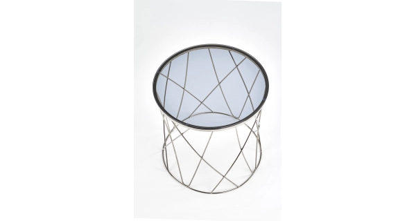 Odkládací stolek ZIGOTI, kouřové sklo/chrom