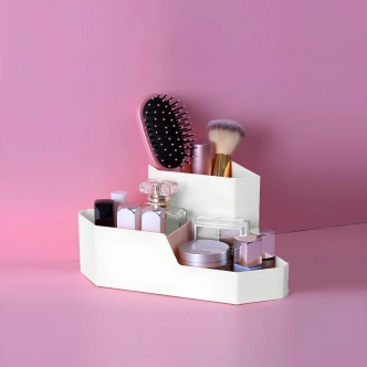 Organizér na kosmetiku, bílý, 20 x 10 cm DOPRODEJ