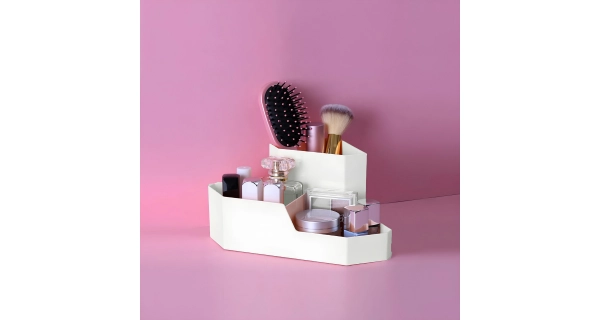 Organizér na kosmetiku, bílý, 20 x 10 cm DOPRODEJ