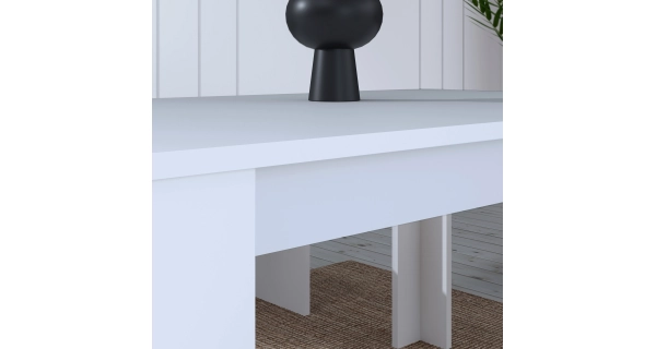 ORIVOR stůl s lavicemi, bílá, 5 let záruka