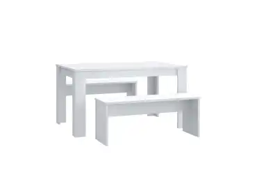 ORIVOR stůl s lavicemi, bílá