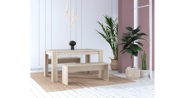ORIVOR stůl s lavicemi, dub sonoma, 5 let záruka