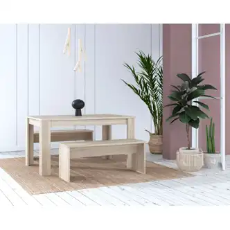 ORIVOR stůl s lavicemi, dub sonoma