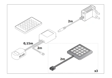 Osvětlení TANIS RGB 4 ks