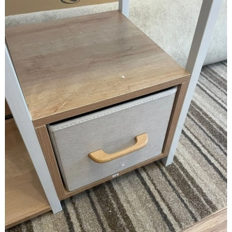 Otevřená šatní skříň CASSIOPEA, bílá/sonoma