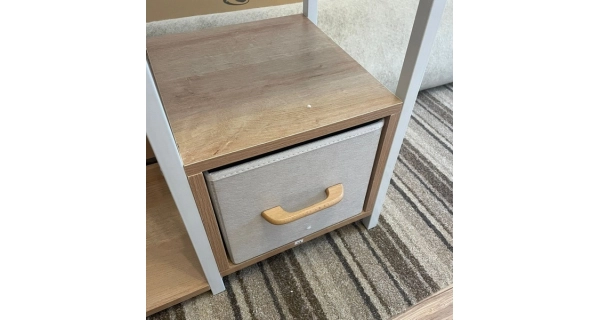 Otevřená šatní skříň CASSIOPEA, bílá/sonoma