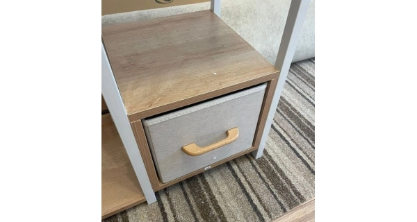 Otevřená šatní skříň CASSIOPEA, bílá/sonoma