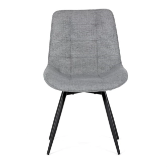 Otočná jídelní židle BELTORHAL, šedá látka, černý kov