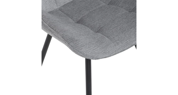 Otočná jídelní židle BELTORHAL, šedá látka, černý kov